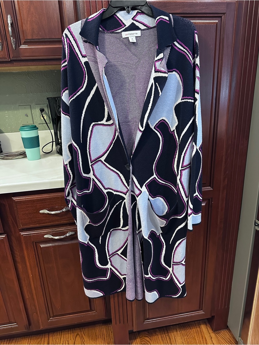 New!  Liz Claiborne gorgeous oversized long cardigan with pockets